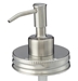 Stainless steel mason jar soap dispenser - slight downward angle