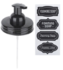 Wide Mouth Mason Jar Foaming Soap Dispenser Lids - Black - 1 Pack 