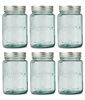 Jarmazing Products Six-Pack Recycled Glass Mason Jars - Pint - Regular Mouth 